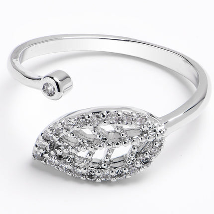 Midi Ring Clear Gem Leaf Toe Ring
