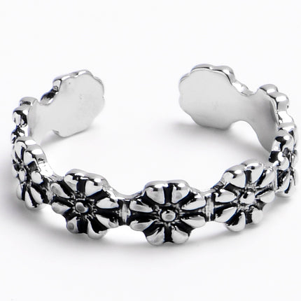 Midi Ring Flower Row Toe Ring