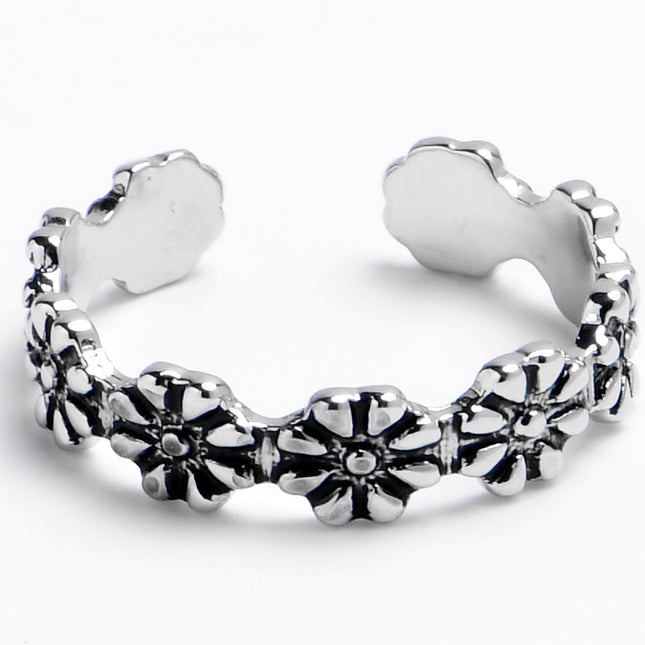 Midi Ring Flower Row Toe Ring