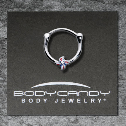 16G 3/8 Patriotic Pinwheel Cartilage Clicker