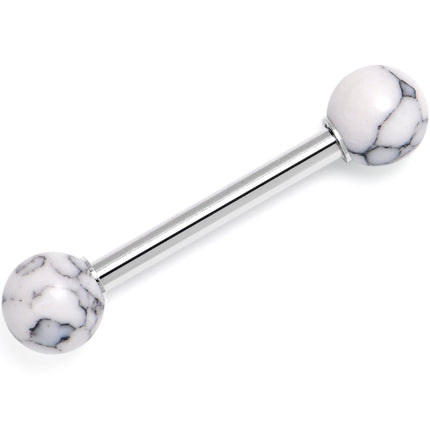 14G 5/8 Howlite Natural Stone Tongue Ring