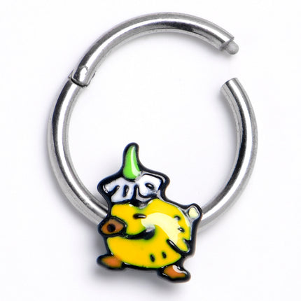 16G 3/8 Duck Flower Hat Hinged Segment Ring