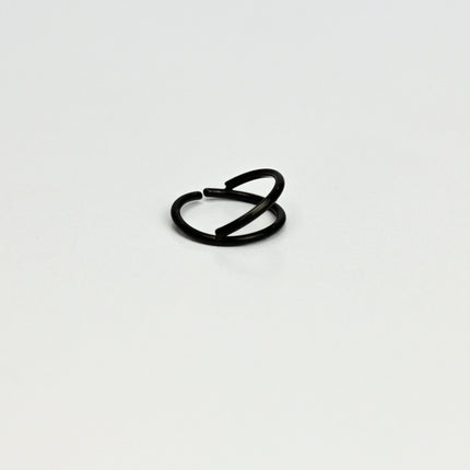 20G 5/16 Black Double Nose Hoop