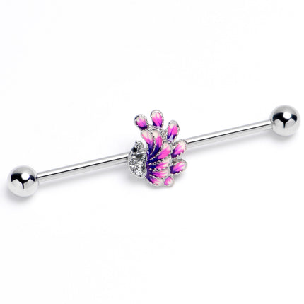 14G Peacock Purple Industrial Barbell 38mm