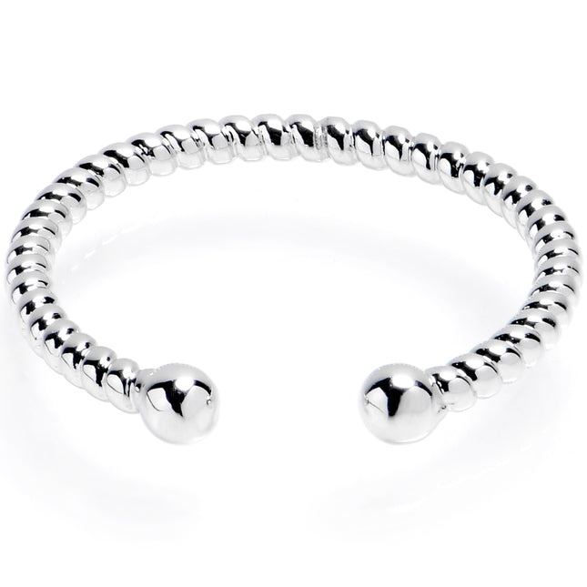 Rope Style Textured Look Adjustable Toe Ring