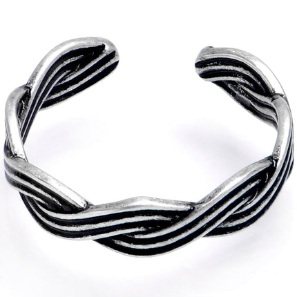 Ribbon Waves Adjustable Toe Ring