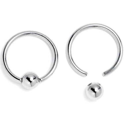 16G 3/8 Cherry Ball BCR Captive Ring Set of 4