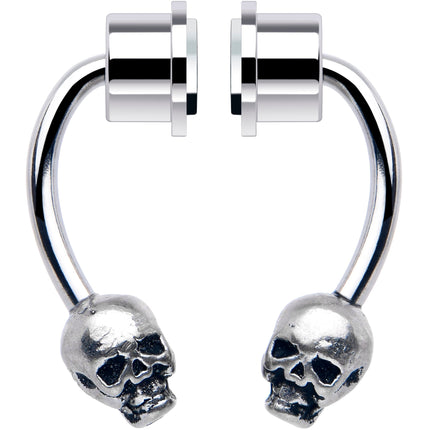Skull Magnetic Septum Ring Horseshoe Non-Pierced Fake Nose Ring