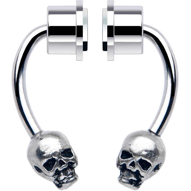 Skull Magnetic Septum Ring Horseshoe Non-Pierced Fake Nose Ring