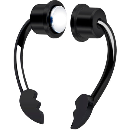 Broken Heart Magnetic Septum Ring Horseshoe Non-Pierced Fake Nose Ring
