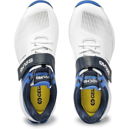 SOLM8 Mens Size 11 Blue White Lace Up Hook Loop S8 Cricket Spikes Cleat Shoes