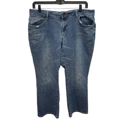 CATO Premium Womens Size 18WP Straight Leg Stretch Cotton Denim Blue Jeans