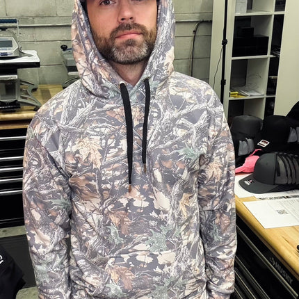 Faded Camo Wide String Hoodie