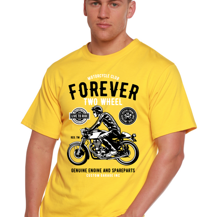 Forever Two Wheel Men's Bamboo Viscose/Organic Cotton Short Sleeve Graphic T-Shirt