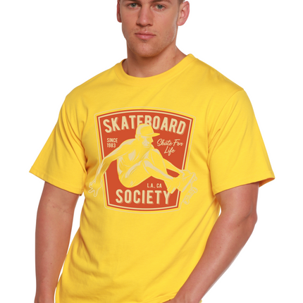 Skateboard Society Men's Bamboo Viscose/Organic Cotton Short Sleeve Graphic T-Shirt