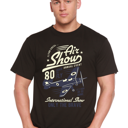 Air Show Men's Bamboo Viscose/Organic Cotton Short Sleeve Graphic T-Shirt