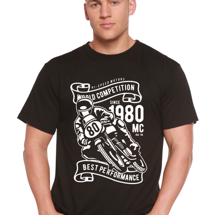World Competition Men's Bamboo Viscose/Organic Cotton Short Sleeve Graphic Graphic T-Shirt