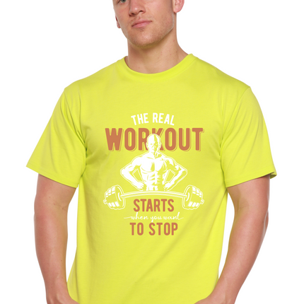 The Real Workout Men's Bamboo Viscose/Organic Cotton Short Sleeve Graphic T-Shirt
