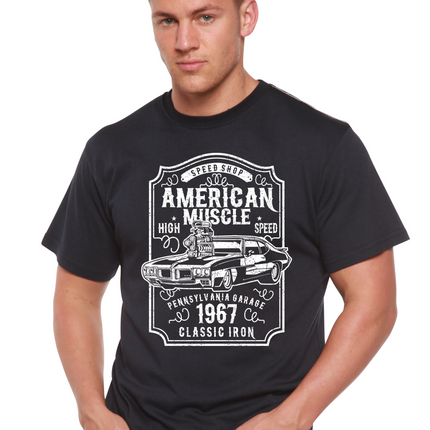American Muscle Men's Bamboo Viscose/Organic Cotton Short Sleeve Graphic T-Shirt
