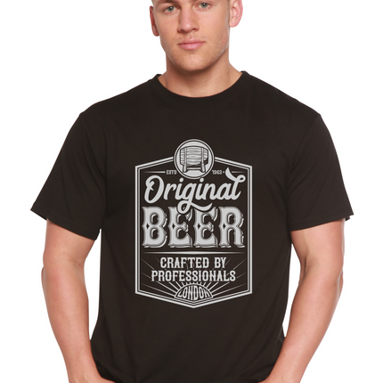 Original Beer Men's Bamboo Viscose/Organic Cotton Short Sleeve Graphic T-Shirt