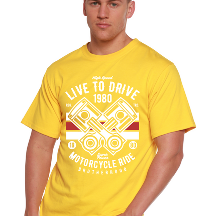 Live To Ride 1980 Men's Bamboo Viscose/Organic Cotton Short Sleeve Graphic T-Shirt