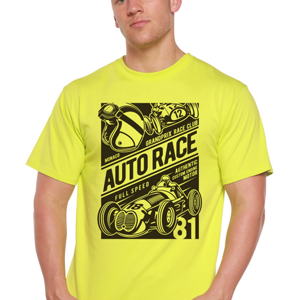 Auto Race Men's Bamboo Viscose/Organic Cotton Short Sleeve Graphic T-Shirt