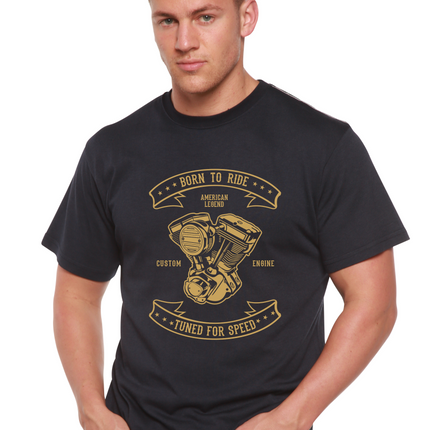 Born To Ride Men's Bamboo Viscose/Organic Cotton Short Sleeve Graphic T-Shirt