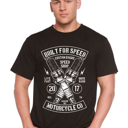 Built For Speed Men's Bamboo Viscose/Organic Cotton Short Sleeve Graphic T-Shirt