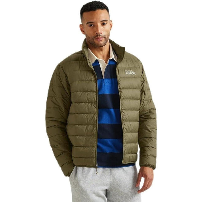 New Eddie Bauer Men Medium Alder Green CirrusLite 650FP Down ZipUp Puffer Jacket
