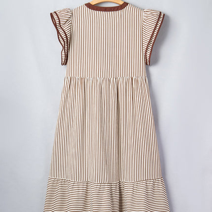 Nadia Flutter Sleeve Maxi PLUS Dress