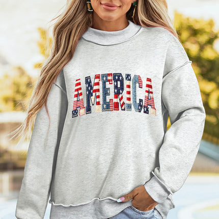 Oakleigh Print Reversible Mock Sweatshirt