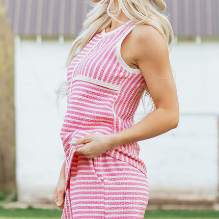 Nala Contrast Trim Casual Tank Set