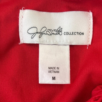 Jaclyn Smith Womens Medium Sleeveless Layered Look Lacy Overlay Red Top Blouse
