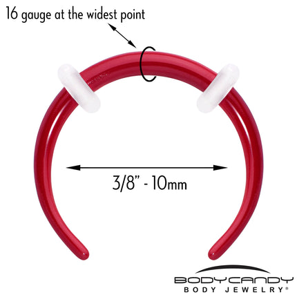 Stainless Steel Crescent Pincher Septum Ring - 14G and 16G