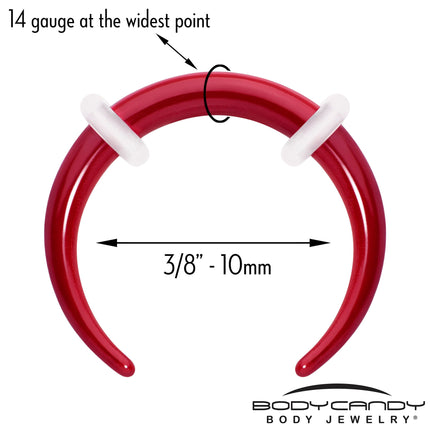 Stainless Steel Crescent Pincher Septum Ring - 14G and 16G