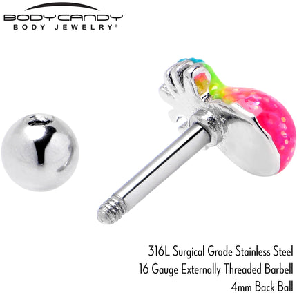16G 1/4 Hot Tropical Pineapple Cartilage Tragus Earring