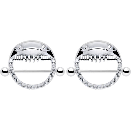14G 9/16 Shark Bite Nipple Shield Set