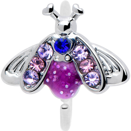20G 5/16 Pink Blue Gem Beautiful Insect Nose Hoop