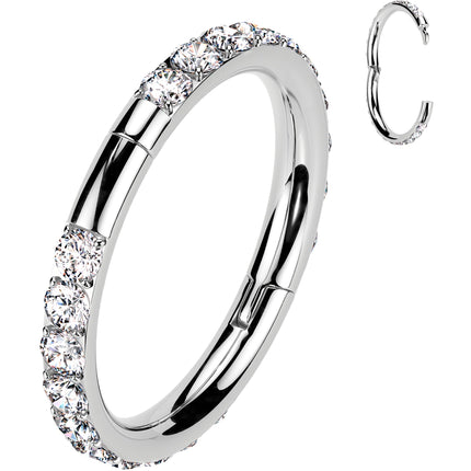 Implant Grade Titanium Forward CZ Double Sided Hoop Segment Ring