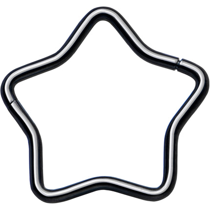 20G Seamless Hollow Star Nose Hoop Surgical Steel