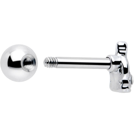 16G 1/4 Clear Gem Champagne Dreams Cartilage Tragus Earring