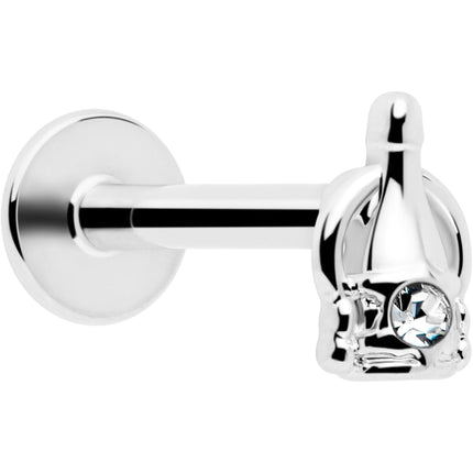 16G 5/16 Clear Gem Champagne Dreams Labret Monroe Tragus