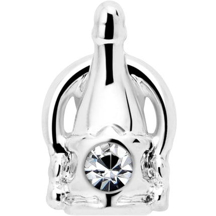 20G 7mm Clear Gem Champagne Dreams L Shape Nose Ring