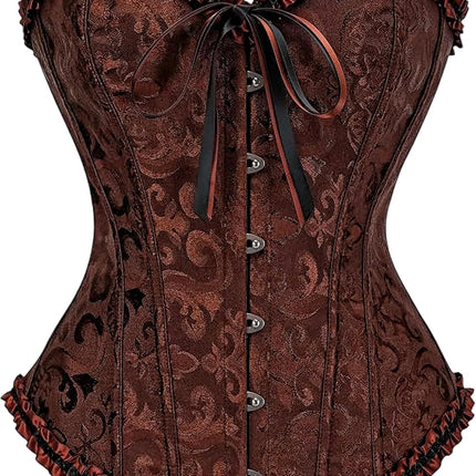 Corset Tops for Women,Lace Bustier Corset Lingerie top,Renaissance Overbust Corset Push Up Bodysuit