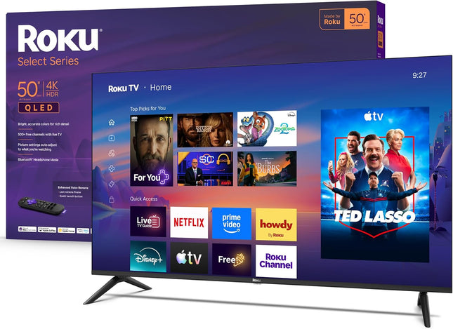 Roku 50-Inch Select Series Smart TV 2026-4K (2160p) QLED TV