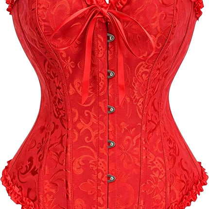 Corset Tops for Women,Lace Bustier Corset Lingerie top,Renaissance Overbust Corset Push Up Bodysuit