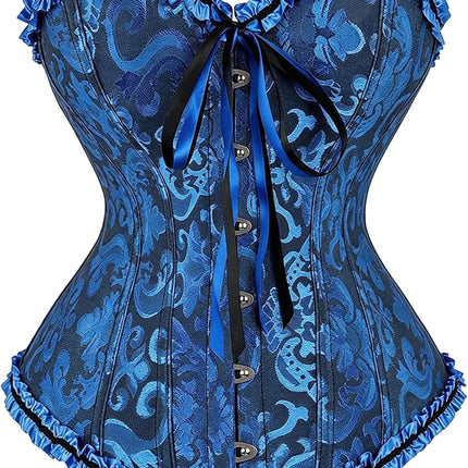 Corset Tops for Women,Lace Bustier Corset Lingerie top,Renaissance Overbust Corset Push Up Bodysuit