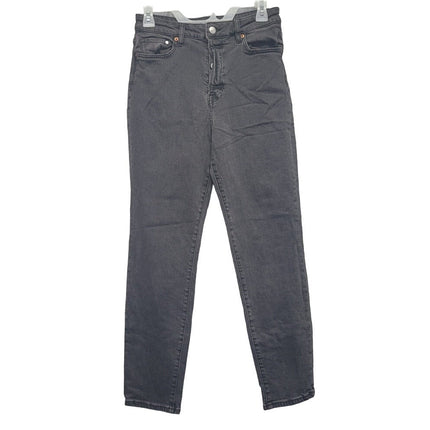 H&M Womens Size 6 Stretch Cotton Ultra High Waist Button Fly Denim Mom Jeans