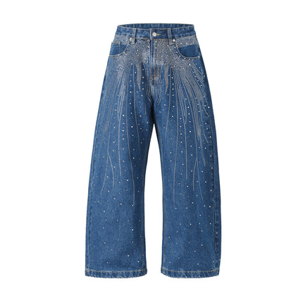 AZUL FLORAL RHINESTONE DENIM