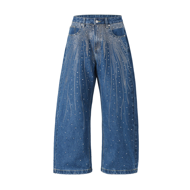 AZUL FLORAL RHINESTONE DENIM